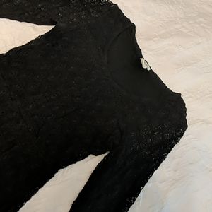 4/$20 F21 Long Sleeve Lace Fit and Flare Dress